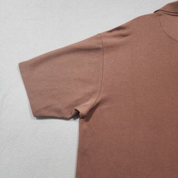 Tommy Bahama Polo Shirt Mens Large Brown Solid Short Sleeve - Picture 13 of 15